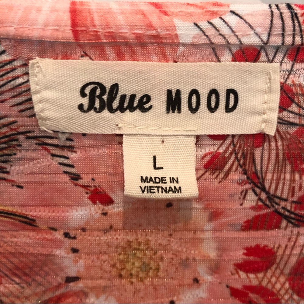 Blue Mood Floral & Peacock Feathers Top - Picture 6 of 13